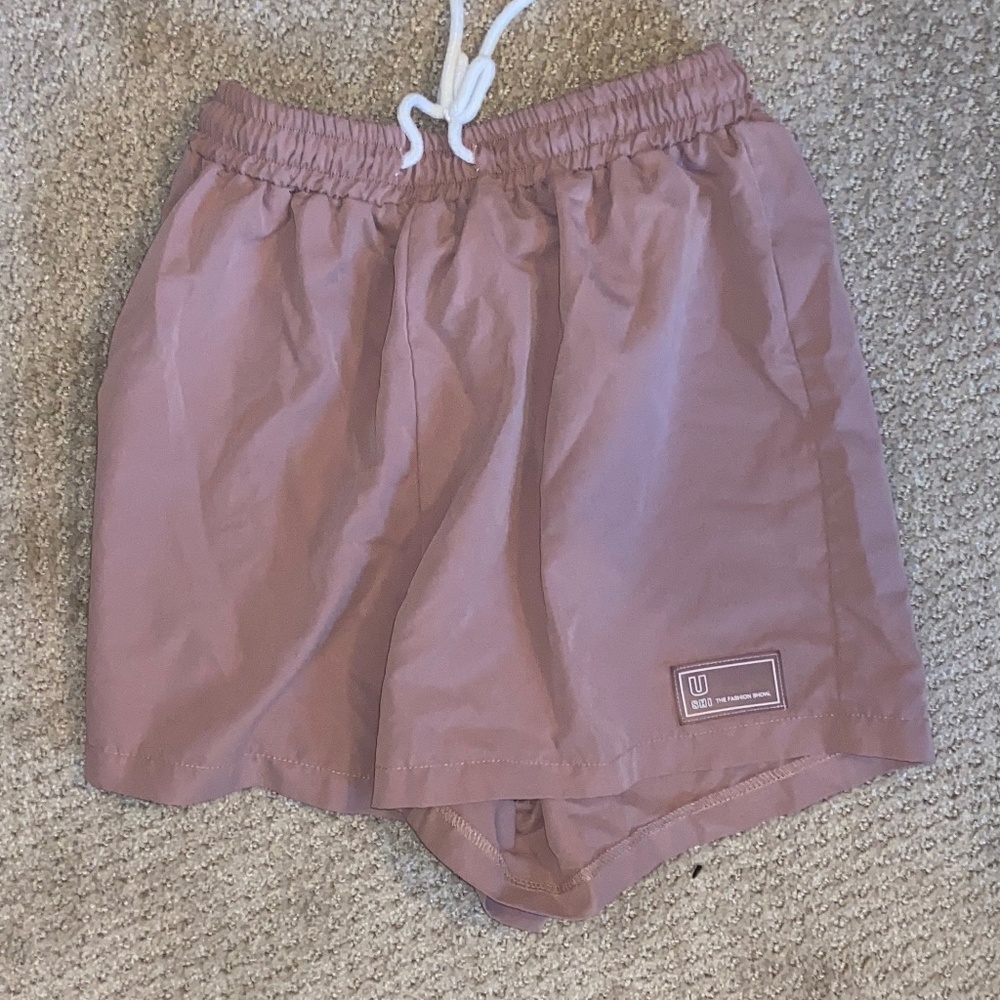 Pink athletic shorts